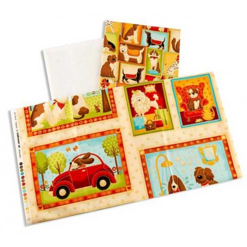 110AU23 Pinflair Doggy Fabric Pocket Wall Hanger