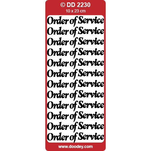 Order Of Service Outline