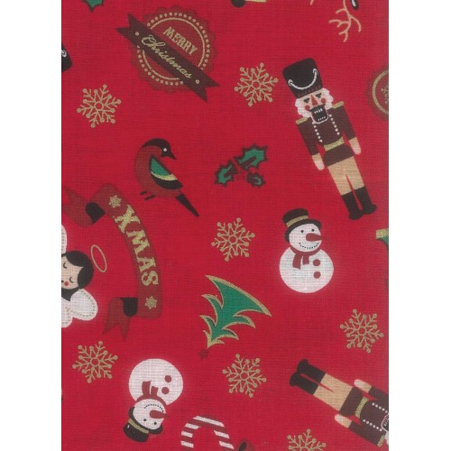 FCN112 Characters And Text On Red Background