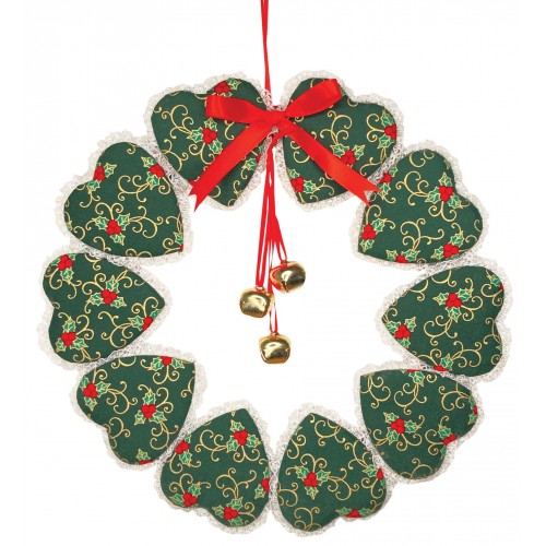 BA529 Pinflair Heart Wreath With Fabric