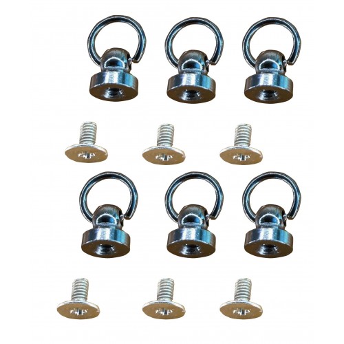 DYA117 Pinflair Slate Grey Knobs With Ring Pack x 6 In Pack
