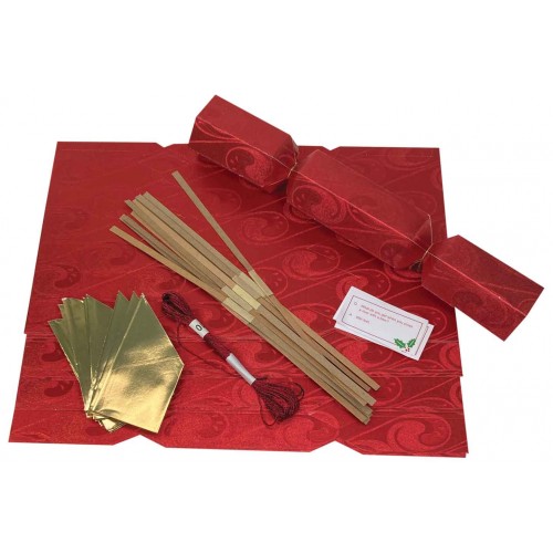 NOVSP04 12 x Red Metallic Crackers