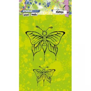 Mixed Media Butterflies STAMPMM217