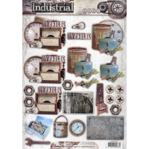 Mens Decoupage - Work & Clock