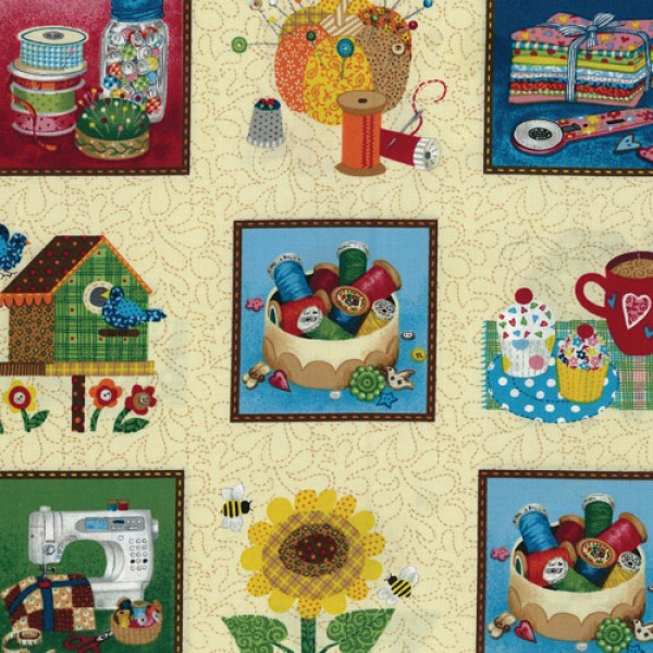 Fabric Panels Sewing Cream