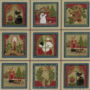 Through the Window Beige Fabric Panel