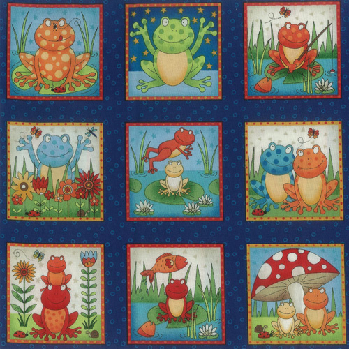 Frogs Fabric Panel