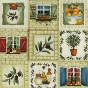 Olive Grove Fabric Panel
