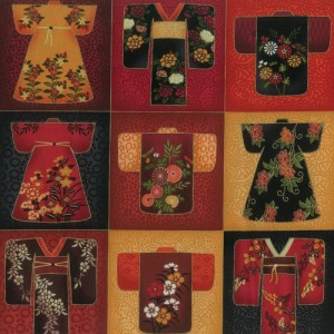 Kimono Black Fabric Panel
