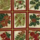Christmas Flowers Cream Fabric Panels