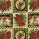 Poinsettia/Snowman Fabric Panel