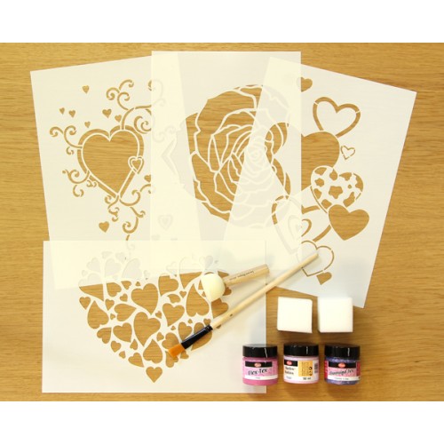 Love & Romance Home Decor Fabric Painting Kit
