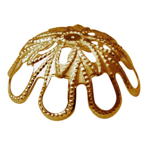 Large Looped Deep Cap Gold