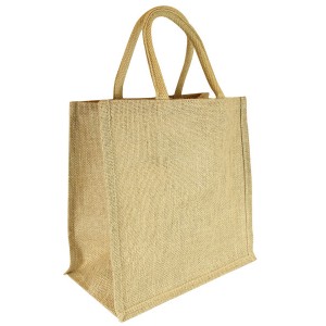 Short Handle Plain Hessian Jute Bag