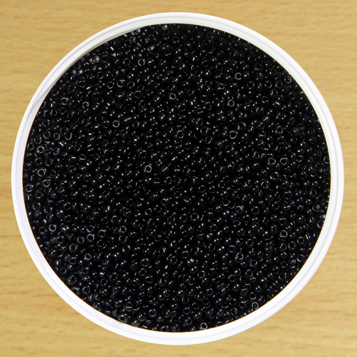 Medium Glass Bead Black