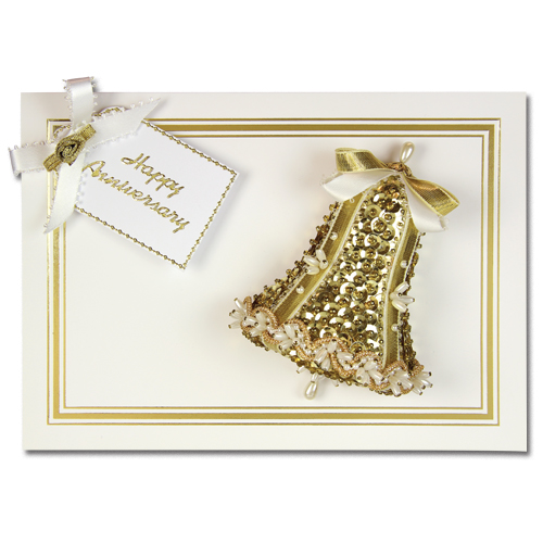 Happy Anniversary Bell Gold