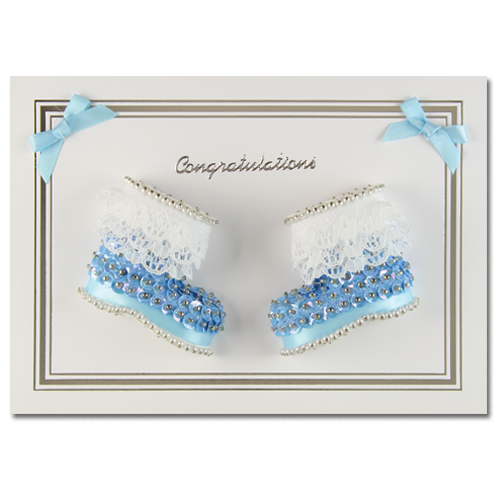 Congratulations Booties Blue