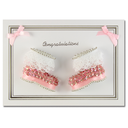 Congratulations Booties Pink
