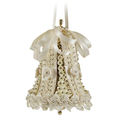 Large Wedding Bell Ivory/Gold
