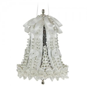 Large Wedding Bell White/Silver