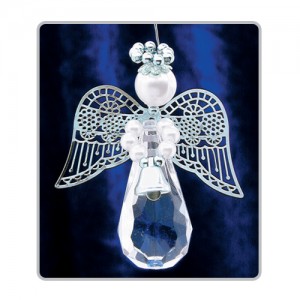 Crystal Teardrop Angels-Silver