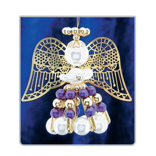 Safety Pin Angels Purple/Gold