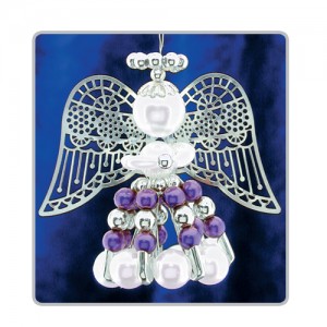 Safety Pin Angels Purple/Silver