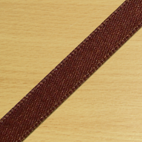 7mm Satin Ribbon Brown