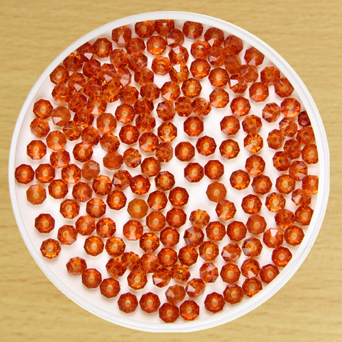 6mm Rondelle Bead Amber