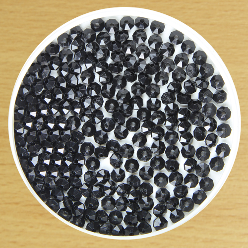 6mm Rondelle Bead Black