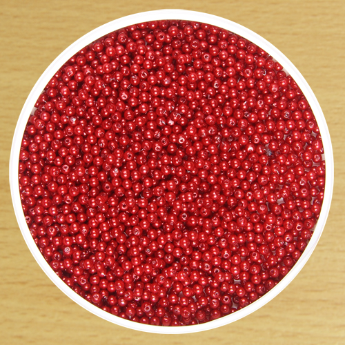 3mm Round Bead Red