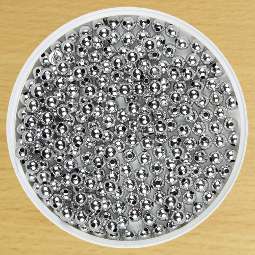 4mm Round Bead Silver
