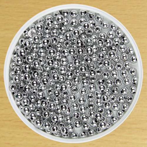 4mm Round Bead Silver