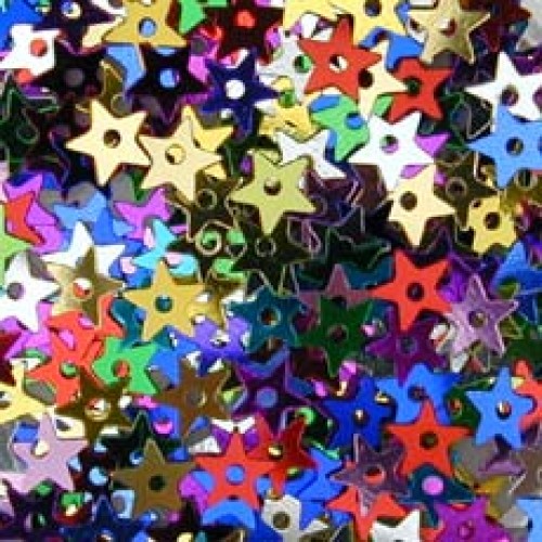 Multi Col Small Star Sequin