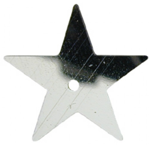 Silver Large Star Sequin