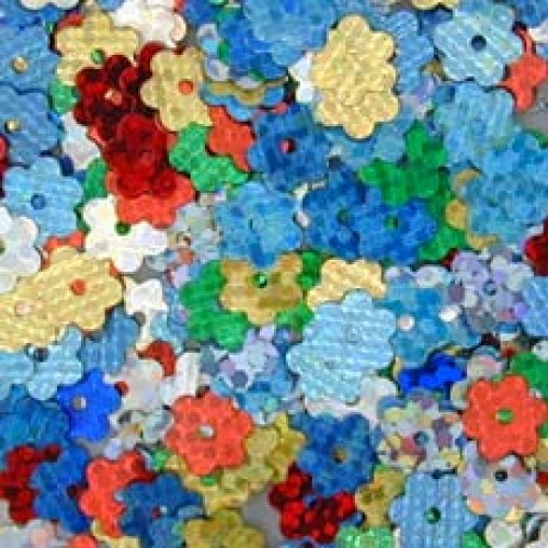 Multi Hologram Tiny Flower Sequin