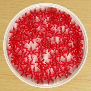 10mm Star Bead Red