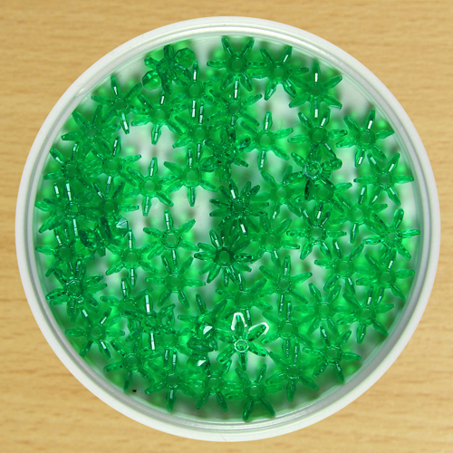 10mm Star Bead Green