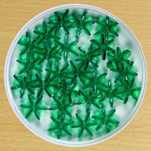 18mm Star Bead Green