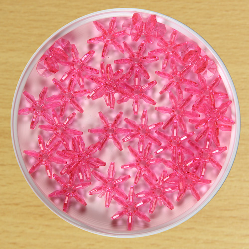 18mm Star Bead Pink