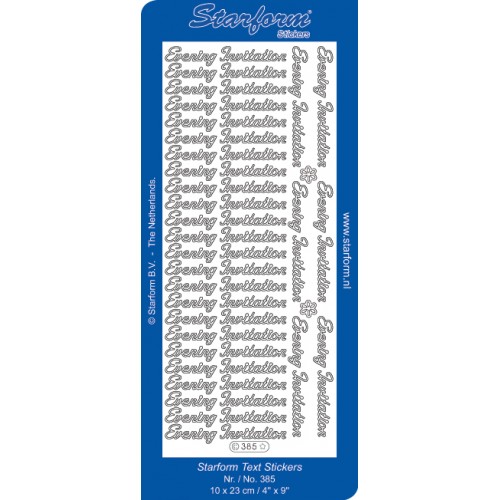 Evening Invitation Text Outline