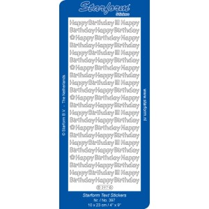 Happy Birthday Text Outline