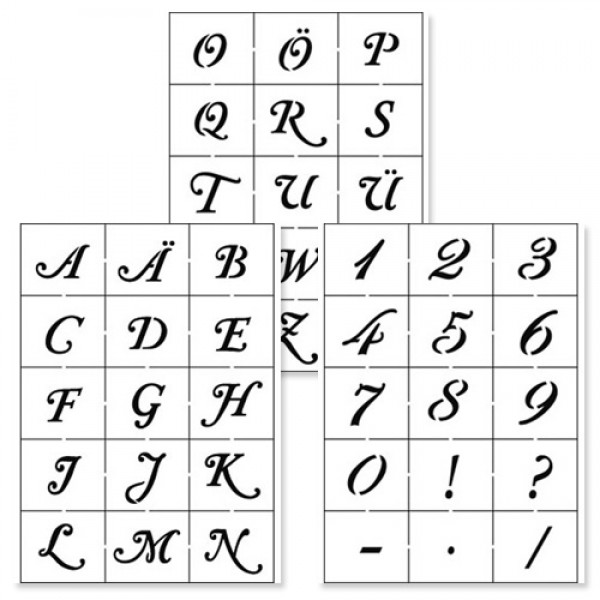 Printable Number Stencil Alphabet