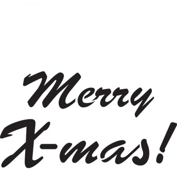 Merry Xmas A4 Stencil