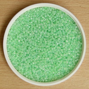 Tiny Glass Bead Mint Green