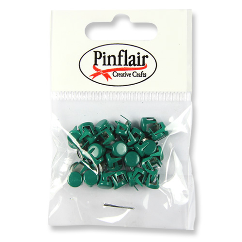 Pinflair Dark Green Studs