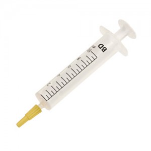 DEE80 White Syringe & Yellow Cap
