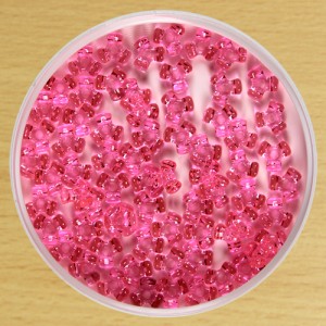 Plastic Tri Beads Pink