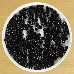 Plastic Tri Beads Black