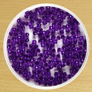 Plastic Tri Beads Mauve